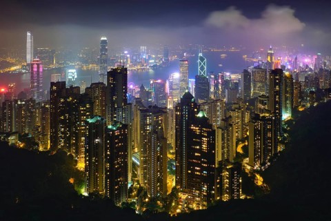 Famous view of Hong Kong