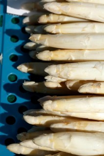 Frischer Spargel auf einem Marktstand