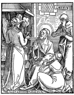 Jesus Christ with Mary Magdalene and Lazarus