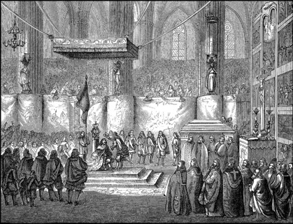 The Coronation of Charles X in Upsala Cathedral