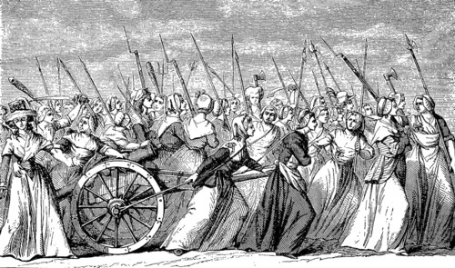 Procession of Women to Versailles during the French Revolution in October 1789