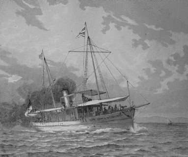 Der Dampfer von Afrikaforscher Hermann Wilhelm Leopold Ludwig Wissmann