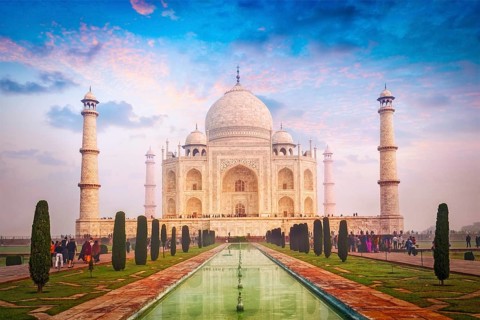 Taj Mahal. Indian Symbol and famous tourist destination