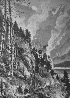 Holzfeuer im Tal von Schwanseetal