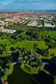 Aerial view of Olympiapark from Olympiaturm