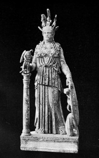 Marble replica of the golden ivory column of Pheidias