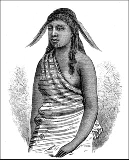 Woman of the Maori tribe from New Zealand