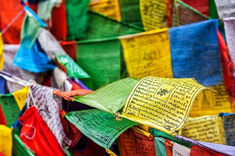 Tibetan Buddhism prayer flags