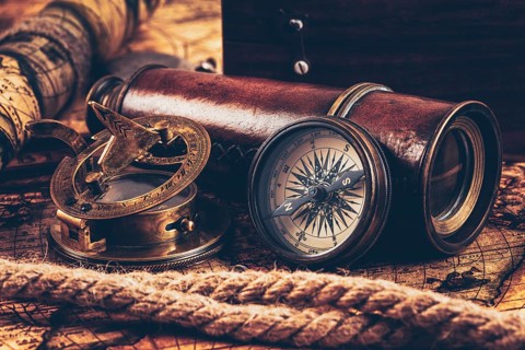 Travel geography navigation concept still life background