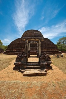 Ancient Buddhist dagoba stupe Pabula Vihara Ancient city of Pollonaruwa