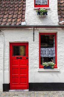 Door and window of an old house