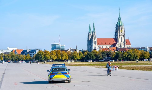 Police car on the Theresienwiese