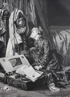 Die Kriegswitwe hat die sterblichen Ueberreste ihres verstorbenen Mannes erhalten