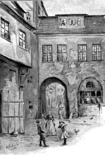 Der historische Stadtbereich Kroegel in Berlin im Jahre 1895