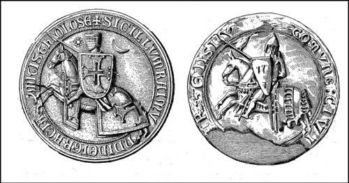 Seal of Raimund VI of Toulouse and of Simon of Montfort
