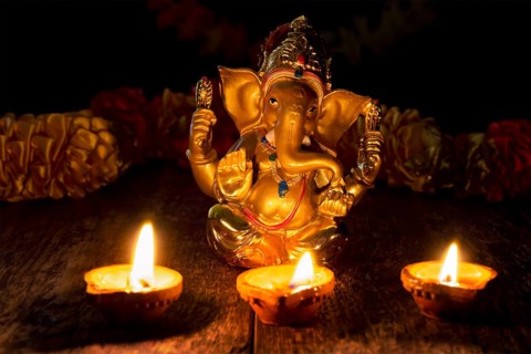 Ganesh Chaturthi or Diwali concept