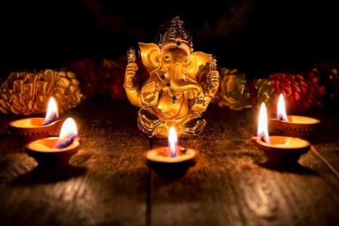 Ganesh Chaturthi or Diwali concept