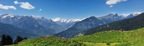 Panorama of Himalayas near Manali