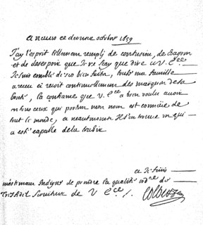 Letter from Jean Baptiste Colbert to Cardinal Mazarin