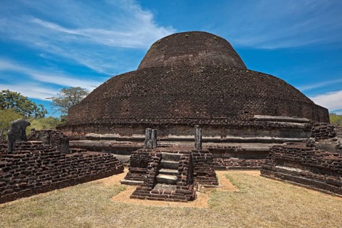 Ancient Buddhist dagoba stupe Pabula Vihara Ancient city of Pollonaruwa