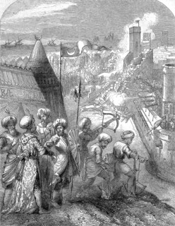 Sultan Mehmed's army under the supreme command of Mesih Pasha