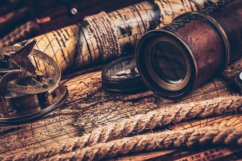 Travel geography navigation concept still life background