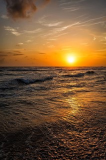 Ocean sunset in Hikkaduwa