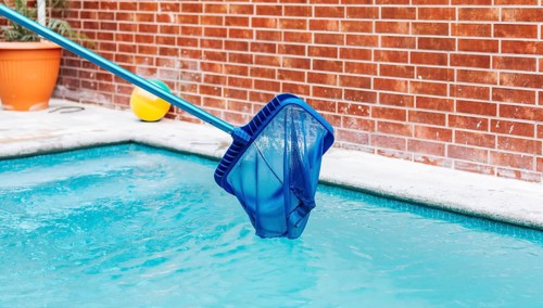 Pool Maintenance with Pool Leaf Skimmer