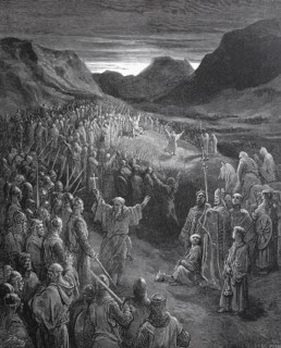 A priest encourages the army to fight