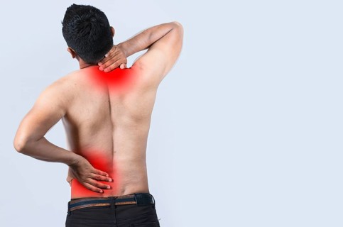 Neck and back pain concept