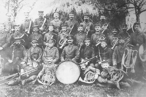 Group photo of a music band