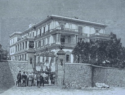 Das Schloss der Kaiserin von Oesterreich in Korfu. Achilleion ist ein Palast in Gastouri