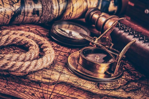 Travel geography navigation concept still life background
