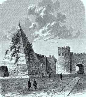 Die Pyramide des Cestius in Rom