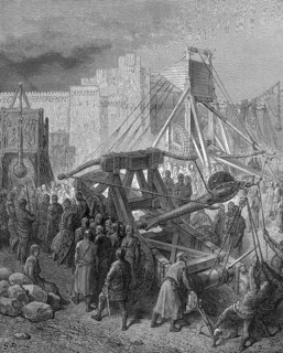 Siege engines of the crusaders in front of Jerusalem
