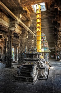 Inside Hindu temple