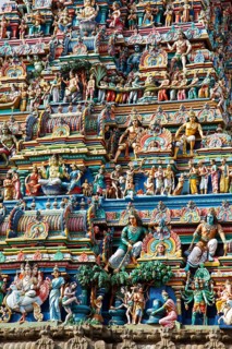 Gopuram tower of Hindu temple Kapaleeshwarar Chennai