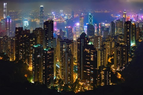 Famous view of Hong Kong