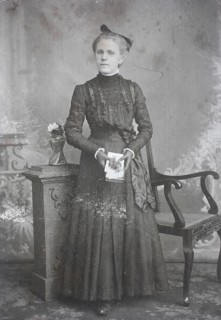 Woman in Sunday dress