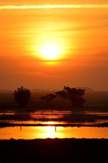 Sunset over Lagoa dos Patos