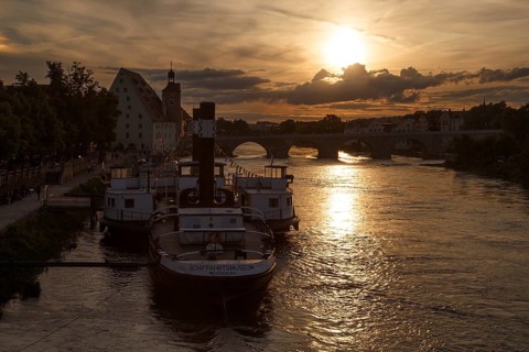 Evening mood on the Danube