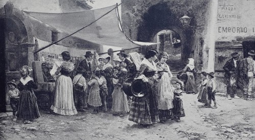 Italienischer Strassenverkaeufer