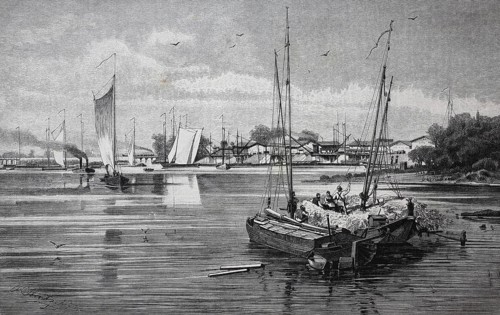 Der Hafen von Wallwitzhafen an der Elbe