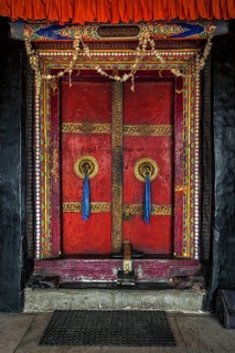 Door of Spituk Gompa