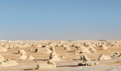 View over the white desert