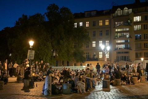 Szenetreff Admiralbruecke in Corona times