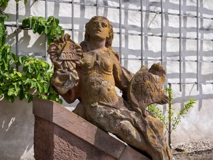 Figure of Constantia in the sculpture group of Einhard