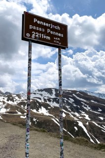 Sign Information board with marking of altitude from sea level 2211 metres