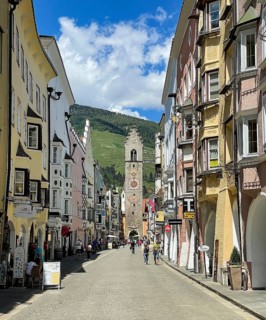 View of the Twelfth Tower and alley from the historic new town of Sterzing