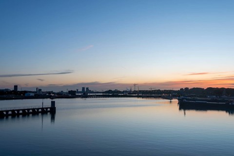 Sunset over the Oranjeschleusen